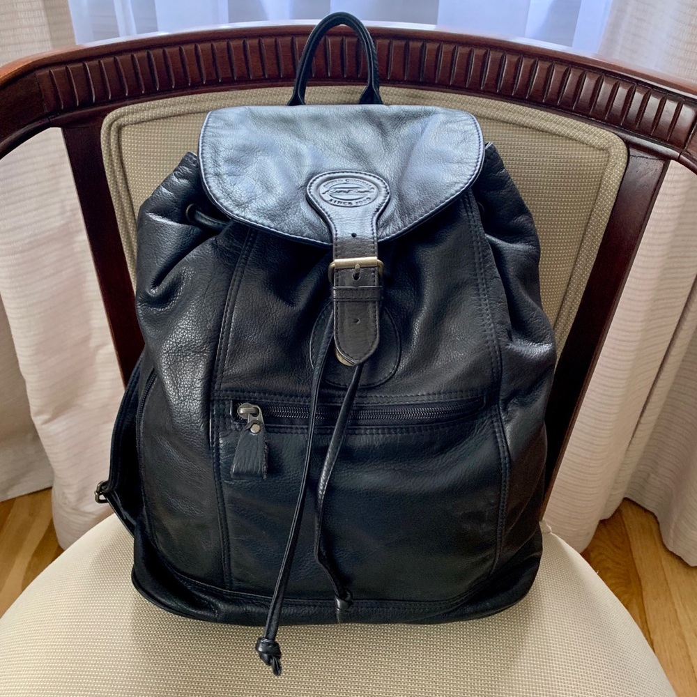 Vintage Eddie Bauer leather backpack